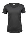 Dames T-shirt Tee Jays Stretch 450 dark grey